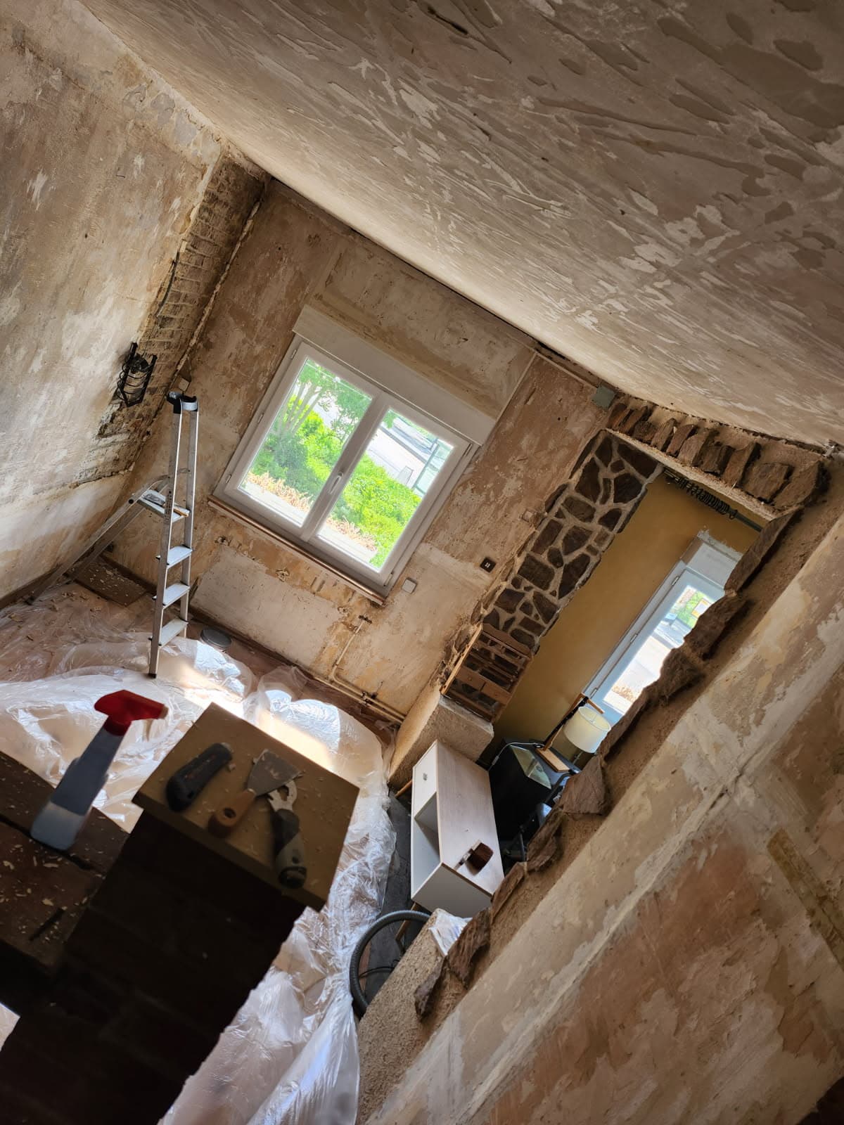 Rénovation et peinture d'un salon — avant